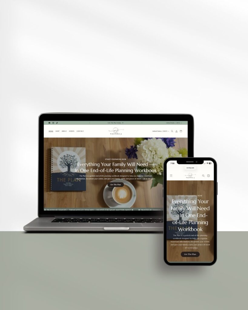 ValishaJ Website Development